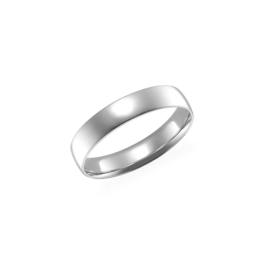 10K White Gold 4MM Band Ring