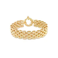 18K Goldplated 5-Row Pantera-Link Bracelet