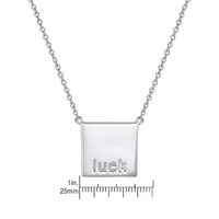 Sterling Silver Luck Necklace -17"