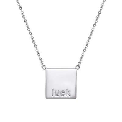 Sterling Silver Luck Necklace -17"
