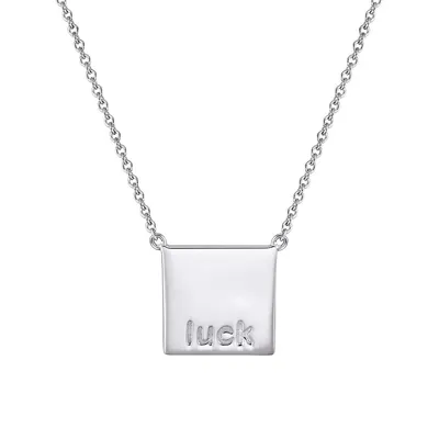 Collier Luck en argent sterling - 43 cm