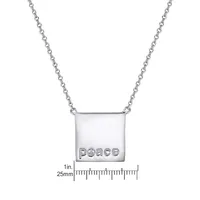 Sterling Silver Peace Necklace -17"