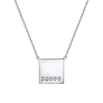 Collier Peace en argent sterling - 43 cm