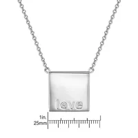 Sterling Silver Love Necklace -17"