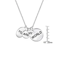 Sterling Silver "You Are My World" Necklace