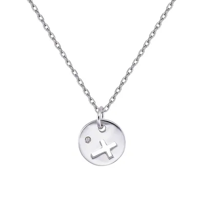 Sterling Silver & Cubic Zirconia Pendant Necklace