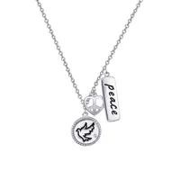 Sterling Silver Peace Pendant Necklace