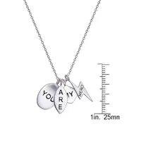 You Are My Hero Sterling Silver Pendant Necklace