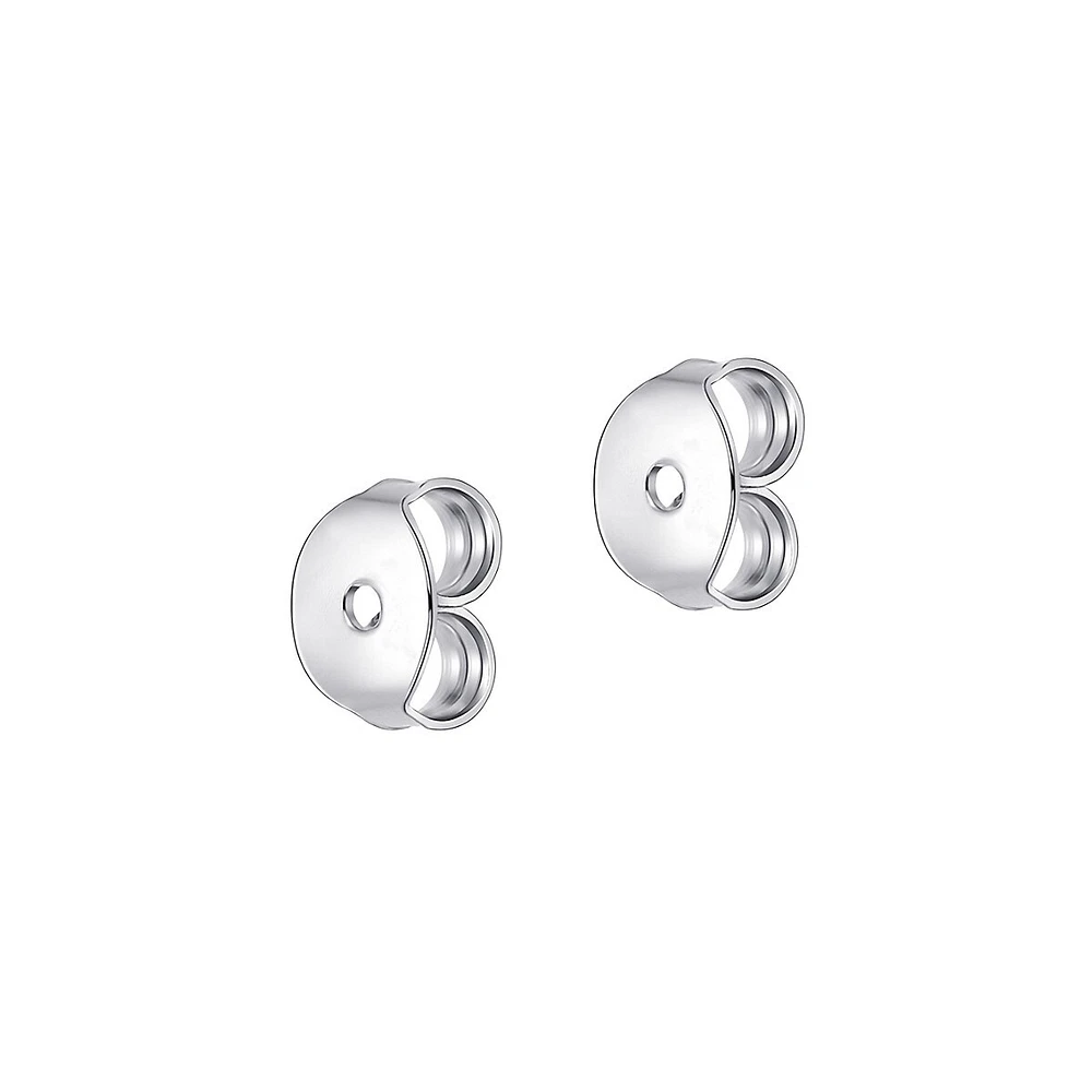 Sterling Silver & Cubic Zirconia Stud Earrings Set