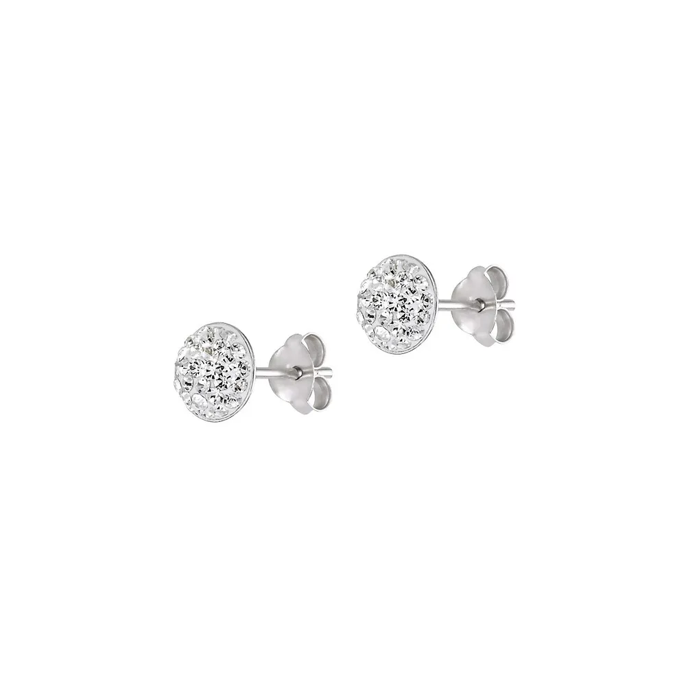 2-Pair Goldplated & Sterling Silver Cubic Zirconia Earrings Set