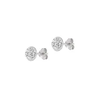 2-Pair Goldplated & Sterling Silver Cubic Zirconia Earrings Set