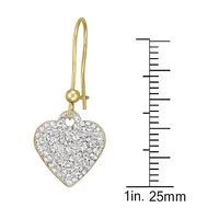 Two-Tone & Cubic Zirconia Pavé Heart Earring & Pendant Necklace Set