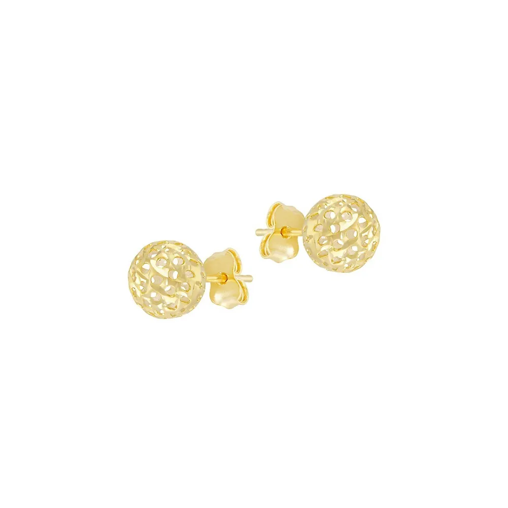 2-Pair 10K Goldplated Stud & Hoop-Drop Earring Set