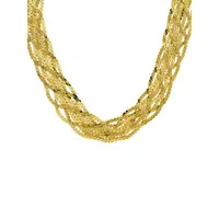 18K Goldplated 7-Strand Braided Necklace