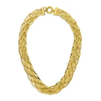18K Goldplated 7-Strand Braided Necklace