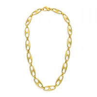 18K Goldplated Link Necklace 18"