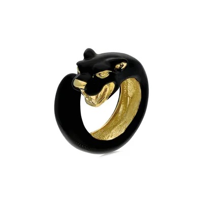 18K Goldplated Panther Ring