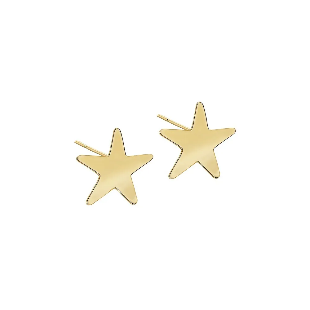 Liars & Lovers Goldtone Star & Chain Stud Earrings