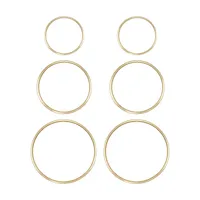 3-Piece 10K Yellow Gold Earrings Set