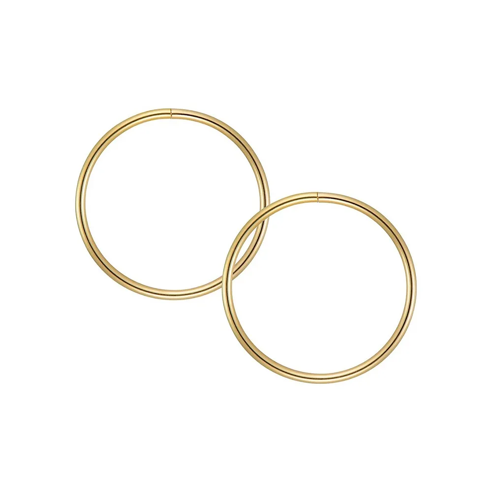 10K Yellow Gold Hoop Earrings