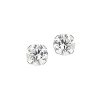 2-Piece 10K White Gold & Cubic Zirconia Stud Earring Set