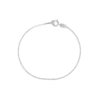 Ensemble boutons d'oreilles et bracelet de cheville en or blanc 10 ct avec cristaux