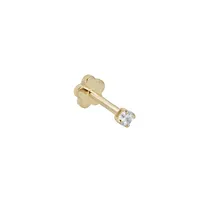 14K Yellow Gold & Cubic Zirconia Nose Ring