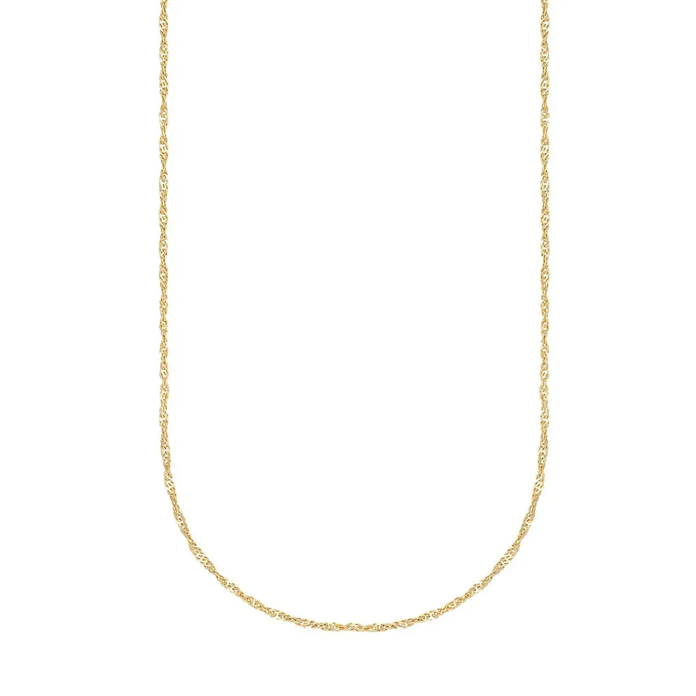 Gold Celebration 2-Piece 10K Yellow Gold Singapore-Chain Bracelet & Necklace Set