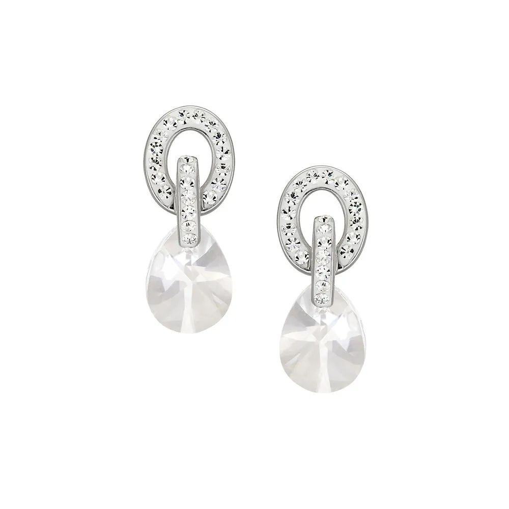 2-Pair Sterling Silver & Cubic Zirconia Stud & Drop Earrings Set