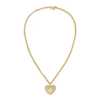 18K Goldplated Heart Pendant Necklace