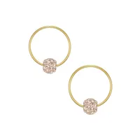 2-Piece 10K Yellow Gold & Cubic Zirconia Earrings Set