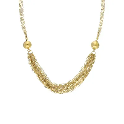 18K Gold Plated Multistrand Necklace