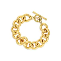 Chunky Polished 18K Goldplated Chain Bracelet