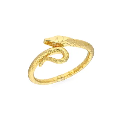 18K Goldplated Snake Bangle Bracelet
