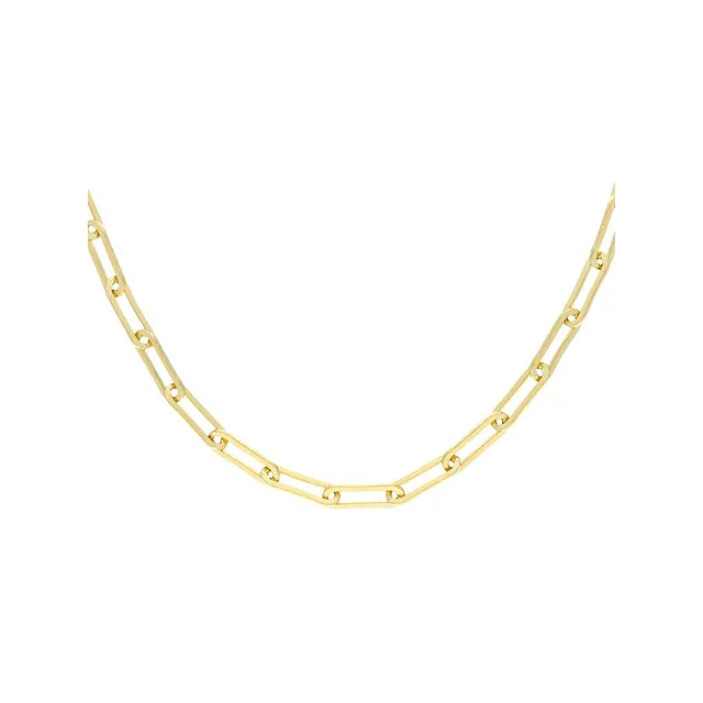 ANZIE Large 14K Gold Paper Clip Chain Necklace | Square One