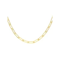 18K Goldplated Paper Clip Link Chain Necklace