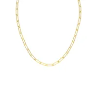 18K Goldplated Paper Clip Link Chain Necklace