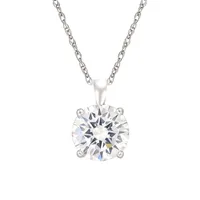 Sterling Silver Cubic Zirconia Embellished Pendant Necklace