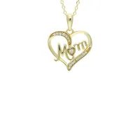 14K Goldplated Stone Mom Necklace