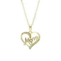 14K Goldplated Stone Mom Necklace