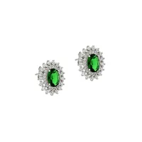 Sterling Silver & Cubic Zirconia Stud Earrings