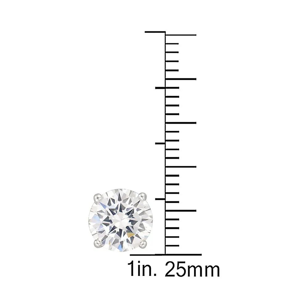 Sterling Silver & Cubic Zirconia Stud Earrings