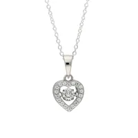 Sterling Silver Cubic Zirconia & Crystal Necklace