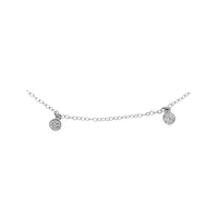 Bracelet de cheville en argent sterling avec breloque