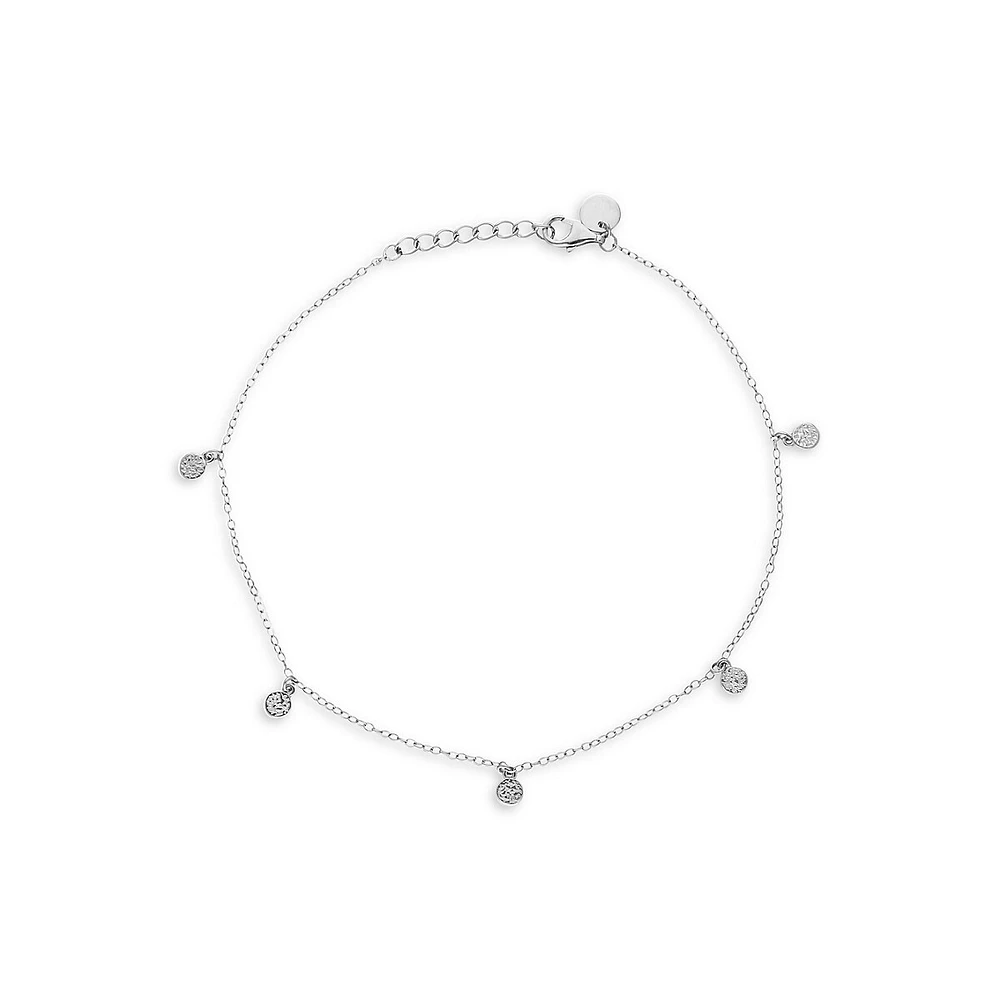 Bracelet de cheville en argent sterling avec breloque