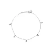 Bracelet de cheville en argent sterling avec breloque