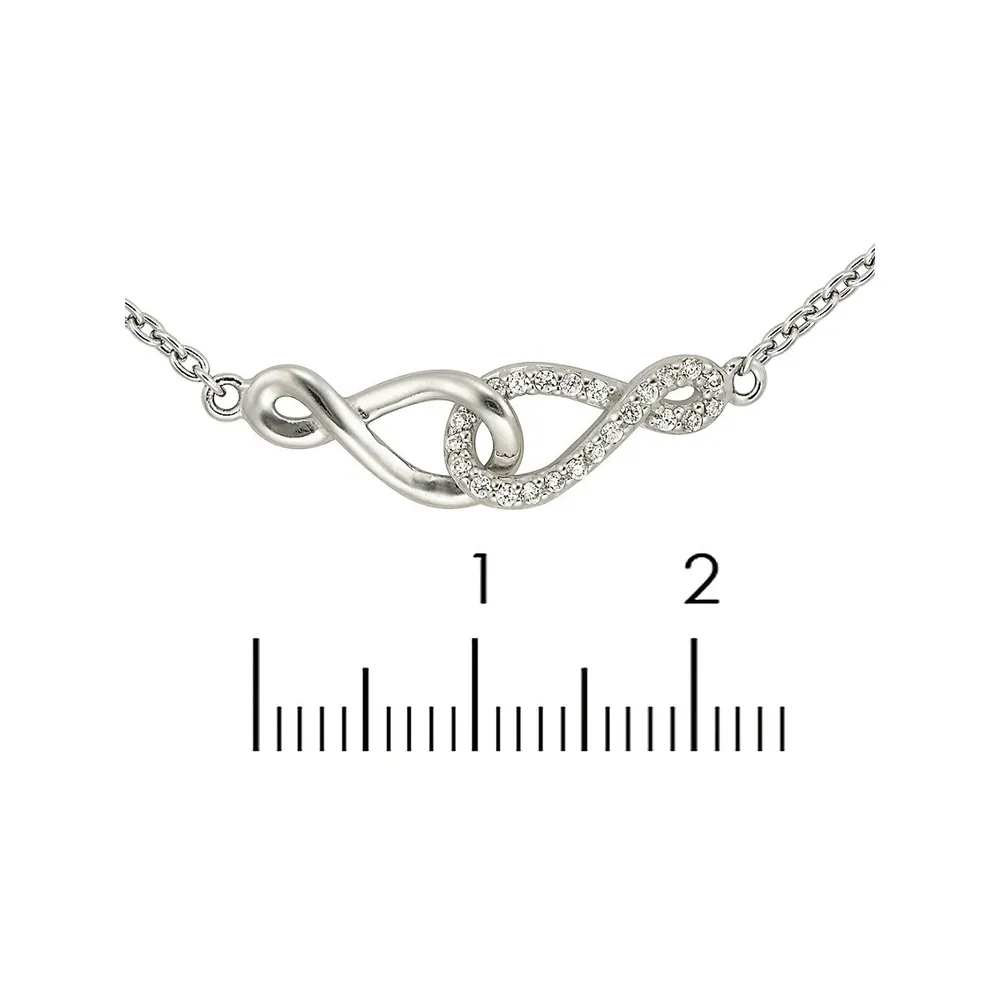 Bracelet en argent sterling avec zircons cubiques