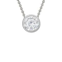 Sterling Silver & Cubic Zirconia Pendant Necklace