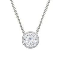 Sterling Silver & Cubic Zirconia Pendant Necklace