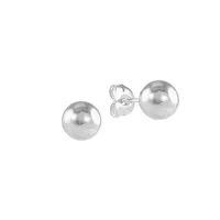 3-Pair Sterling Silver Ball Stud Earring Set